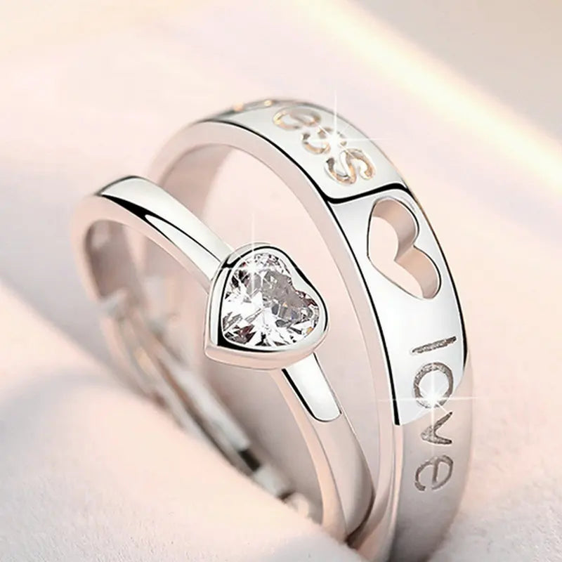 Fairy Friends Wedding Band – Korean Style Couple Party Ring