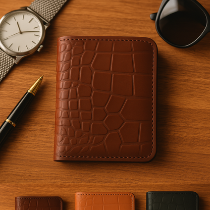 Premium Crocodile Pattern Leather Wallet – With Free Delivery