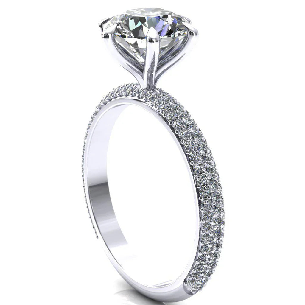 Elegant Six Claws Ring with Sparkling Stone