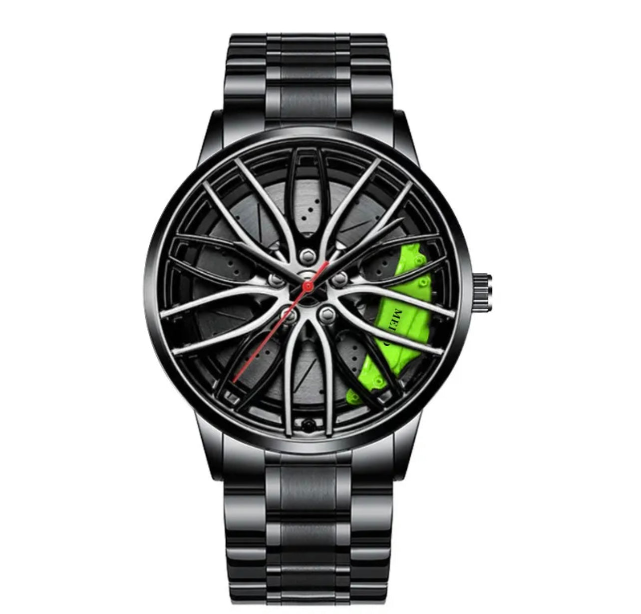 Wossen Whyl - The Alloy Wheel Watch with Stainless Steel Strap with fix dail