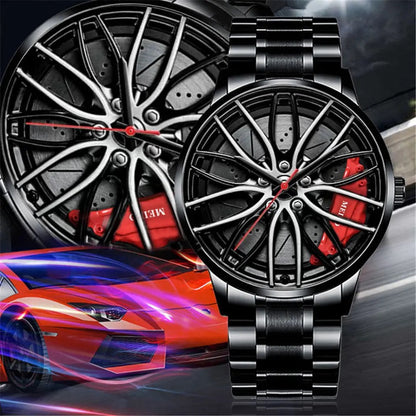 Wossen Whyl - The Alloy Wheel Watch with Stainless Steel Strap with fix dail